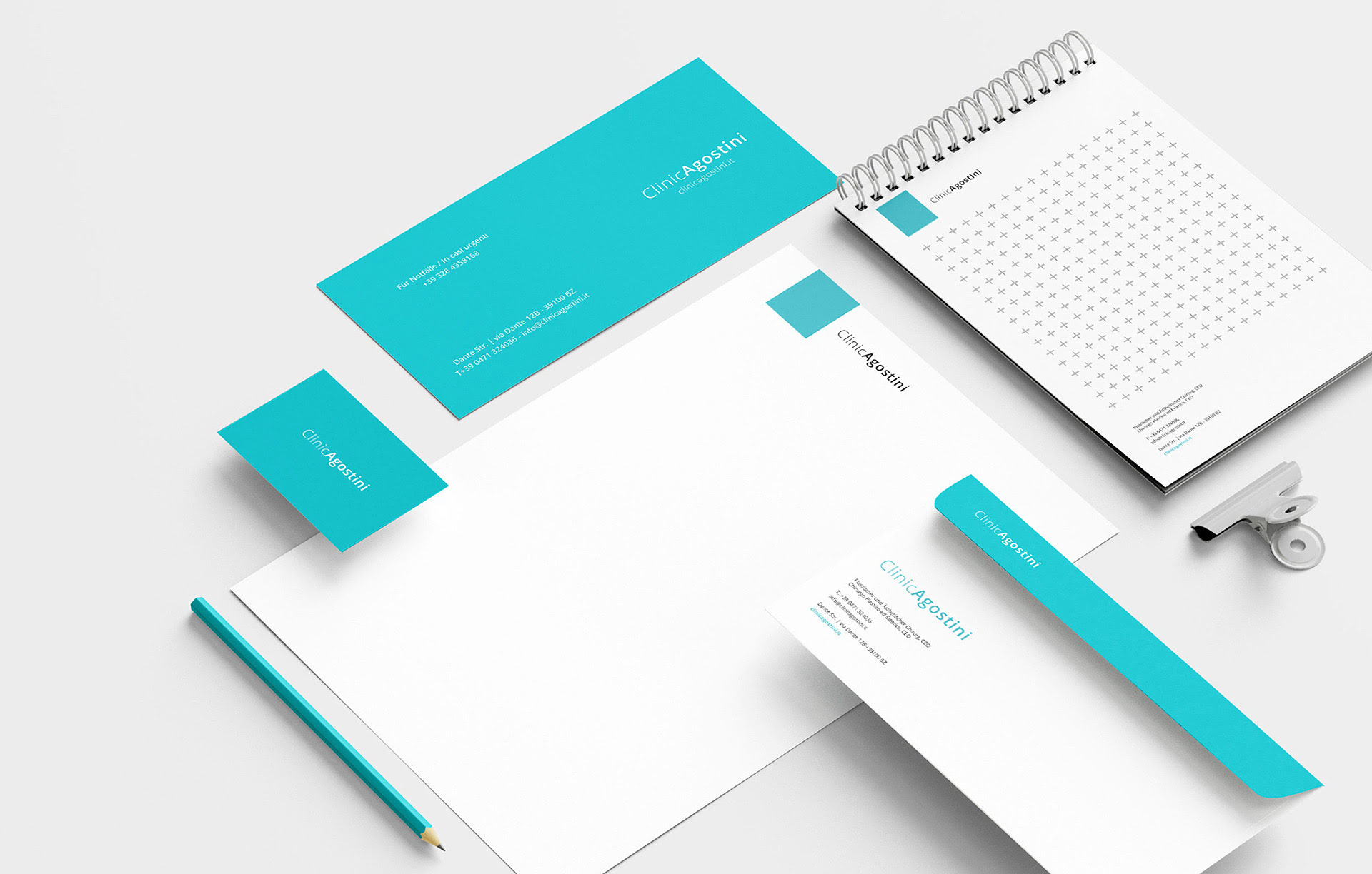 Stationery design clinicagostini bolzano